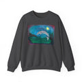 Moonlit Koi Crewneck Sweatshirt — Hand-Painted Night Garden Fish Design